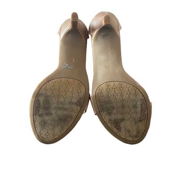 Adrienne Vitadini rose gold rhinestone fringe high heels - Picture 13 of 15